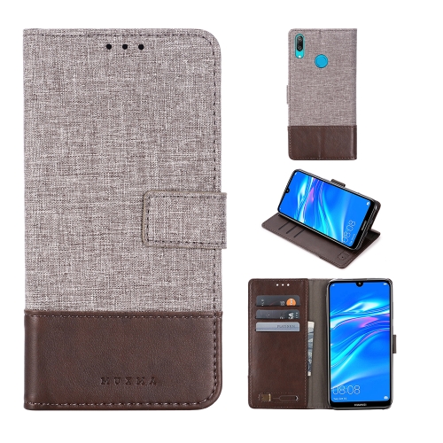 

For Huawei Y7 Pro (2019) MUXMA MX102 Horizontal Flip Canvas Leather Case with Stand & Card Slot & Wallet Function(Brown)