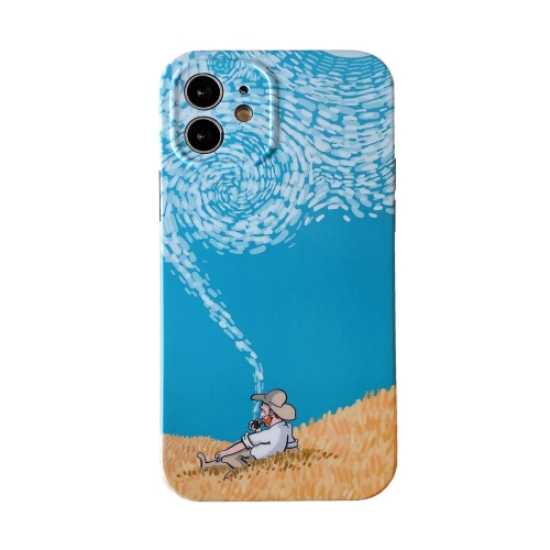 

Illustration IMD TPU Protective Case For iPhone 12(Smoke Cloud)
