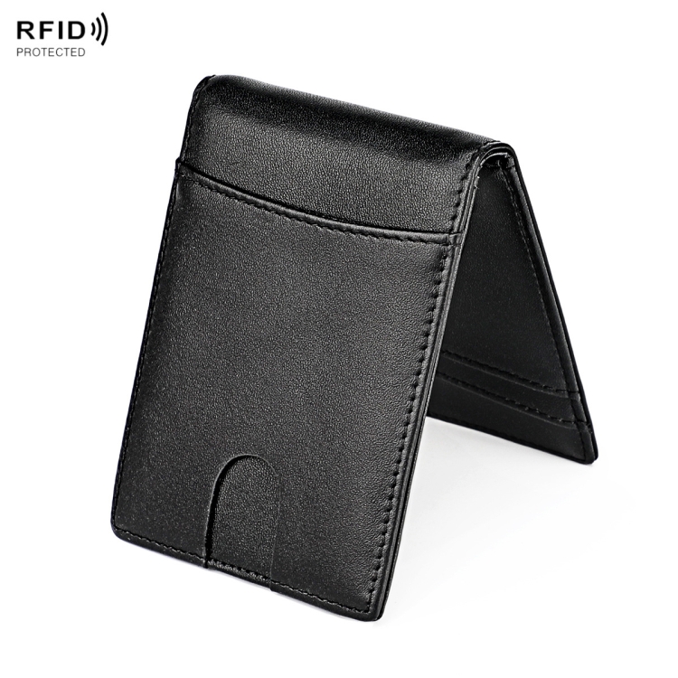 

RFID Anti-theft Leather Men Wallet(Black)