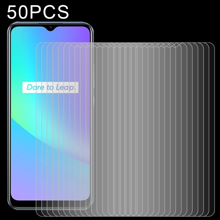 

For OPPO Realme C25 50 PCS 0.26mm 9H 2.5D Tempered Glass Film