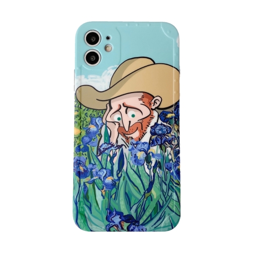 

Oil Painting IMD Straight TPU Protective Case For iPhone 11 Pro(Looking Flowers)