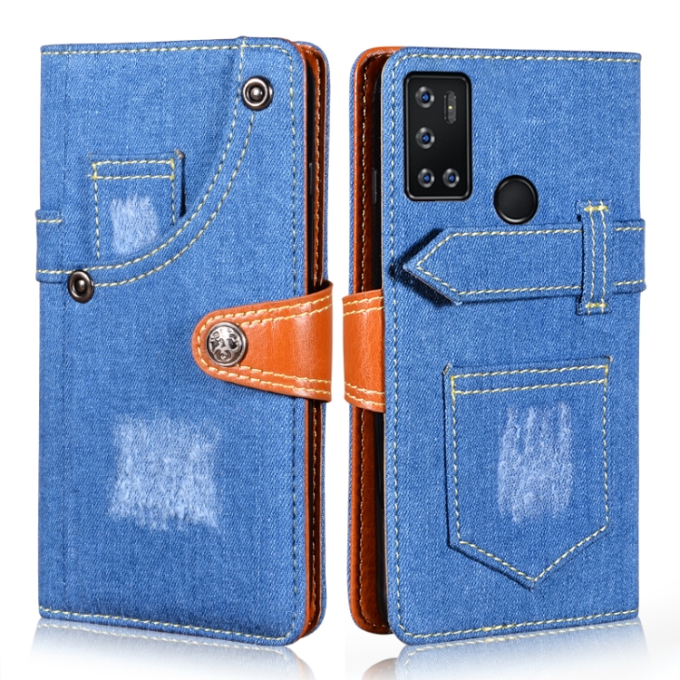 

For Cubot C20 Denim Horizontal Flip Leather Case with Holder & Card Slot & Wallet(Dark Blue)