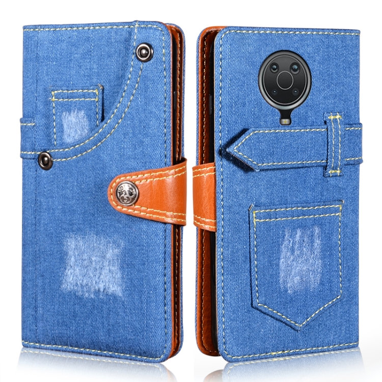 

For Nokia G20 Denim Horizontal Flip Leather Case with Holder & Card Slot & Wallet(Dark Blue)