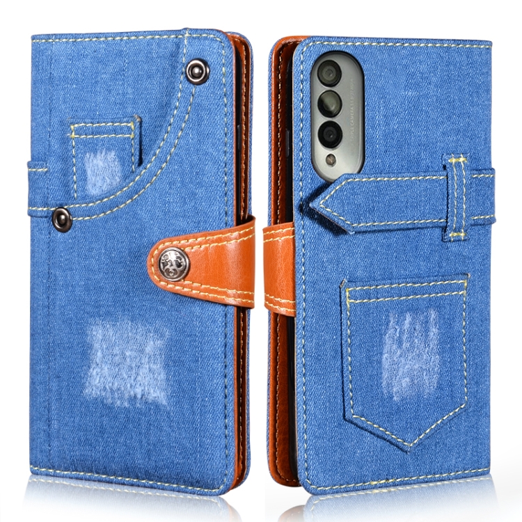 

For Honor X20 SE Denim Horizontal Flip Leather Case with Holder & Card Slot & Wallet(Dark Blue)
