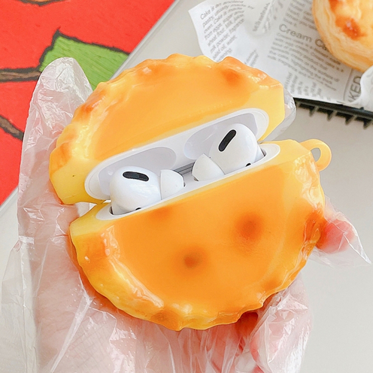 

Egg Tart Shape Silicone Wireless Earphone Protective Case For AirPods Pro