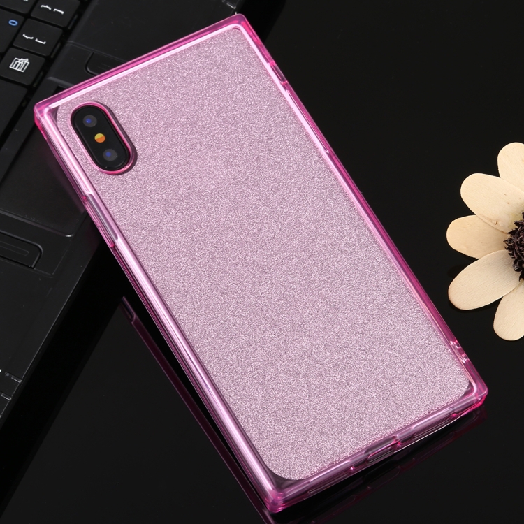 

For iPhone X / XS Glitter Powder TPU Protective Case(Pink)