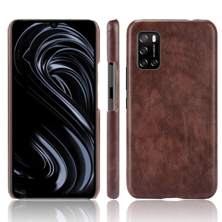 

For Rakuten BIG S Shockproof Litchi Texture PC + PU + Flannel Case(Brown)
