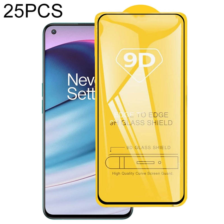 

For OnePlus Nord CE 5G 25 PCS 9D Full Glue Full Screen Tempered Glass Film