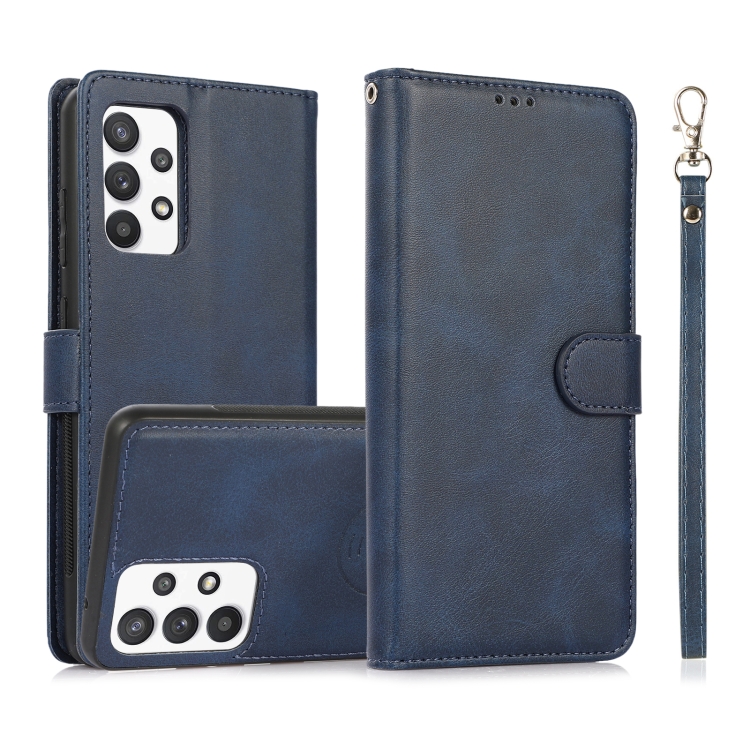For Samsung Galaxy A32 Calf Texture 2 in 1 Detachable Magnetic Back Cover Horizontal Flip Leather Case with Holder & Card Slots & Wallet & Photo Frame(Blue)
For Samsung Galaxy A32 Calf Texture 2 in 1 Detachable Magnetic Back Cover Horizontal Flip Leather Case with Holder & Card Slots & Wallet & Photo Frame(Blue)
