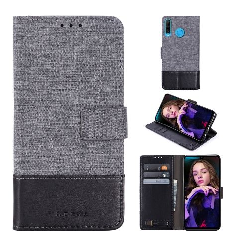 

For Huawei P30 Lite MUXMA MX102 Horizontal Flip Canvas Leather Case with Stand & Card Slot & Wallet Function(Black)