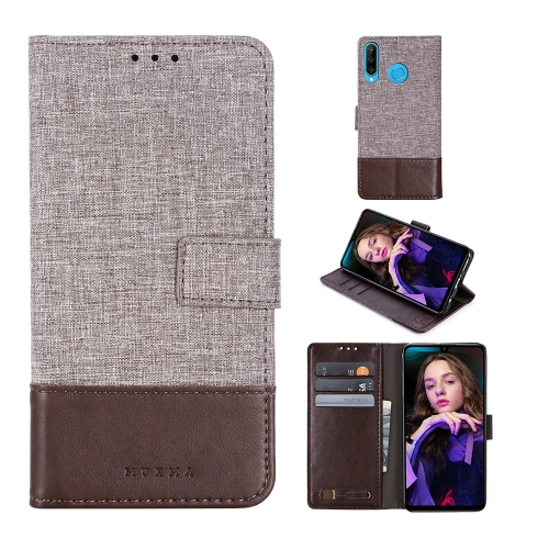 

For Huawei P30 Lite MUXMA MX102 Horizontal Flip Canvas Leather Case with Stand & Card Slot & Wallet Function(Brown)