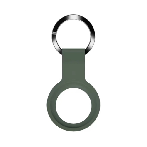 

Mutural Liquid Silicone Protective Case with Key Ring for AirTag(Dark Green)