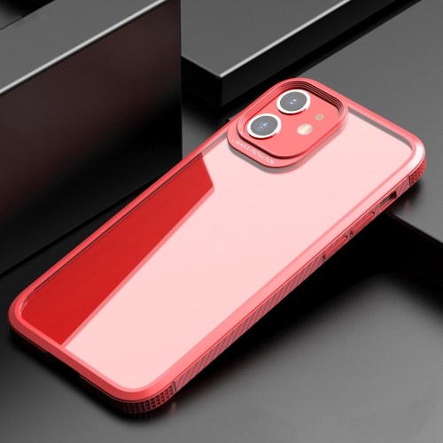 

iPAKY MG Series Carbon Fiber Texture Shockproof TPU+ Transparent PC Case For iPhone 12 mini(Red)