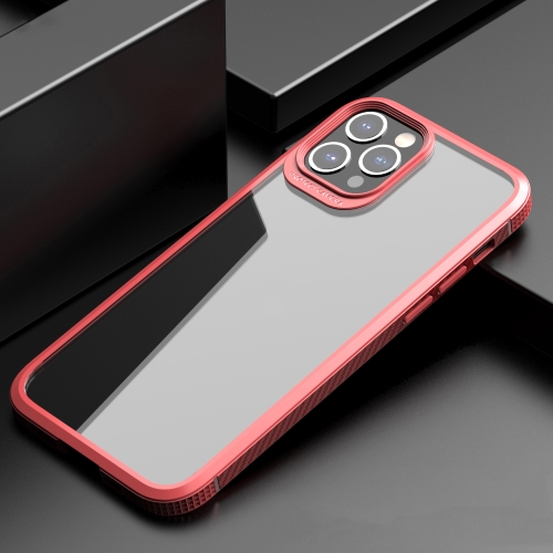 

iPAKY MG Series Carbon Fiber Texture Shockproof TPU+ Transparent PC Case For iPhone 12 / 12 Pro(Red)