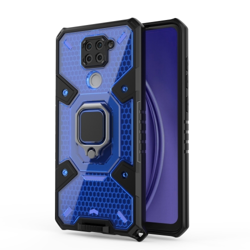 

For Xiaomi Redmi Note 9 Space PC+TPU Ring Holder Protective Case(Blue)