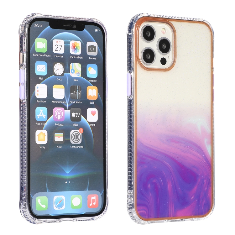 

Star Sea Marble Pattern TPU Protective Case For iPhone 12 / 12 Pro(Starry Purple)