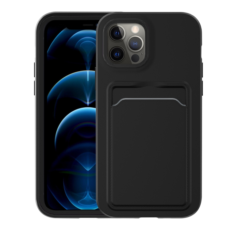 

Two-color TPU + PC Protective Case with Card Slot For iPhone 12 mini(Black+Black Frame)