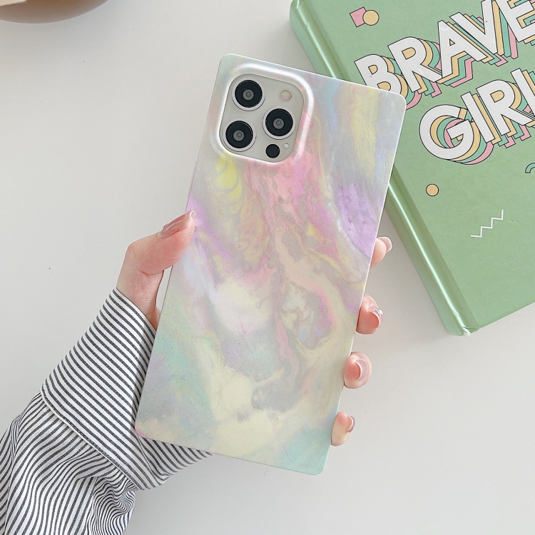 

Marble Pattern Soft TPU Straight-Edge Protective Case For iPhone 12 Pro Max(Colorful)