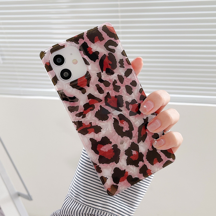 

Shell Leopard Pattern Soft TPU Straight-Edge Protective Case For iPhone 11 Pro(Red)