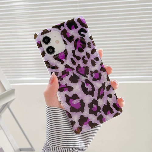 

Shell Leopard Pattern Soft TPU Straight-Edge Protective Case For iPhone 11(Purple)