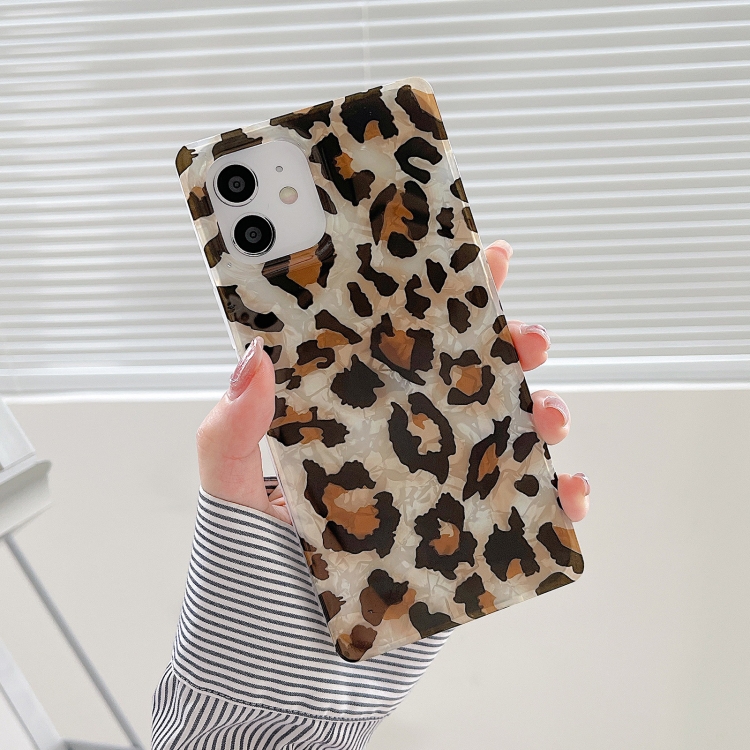 

Shell Leopard Pattern Soft TPU Straight-Edge Protective Case For iPhone 11 Pro Max(Brown)