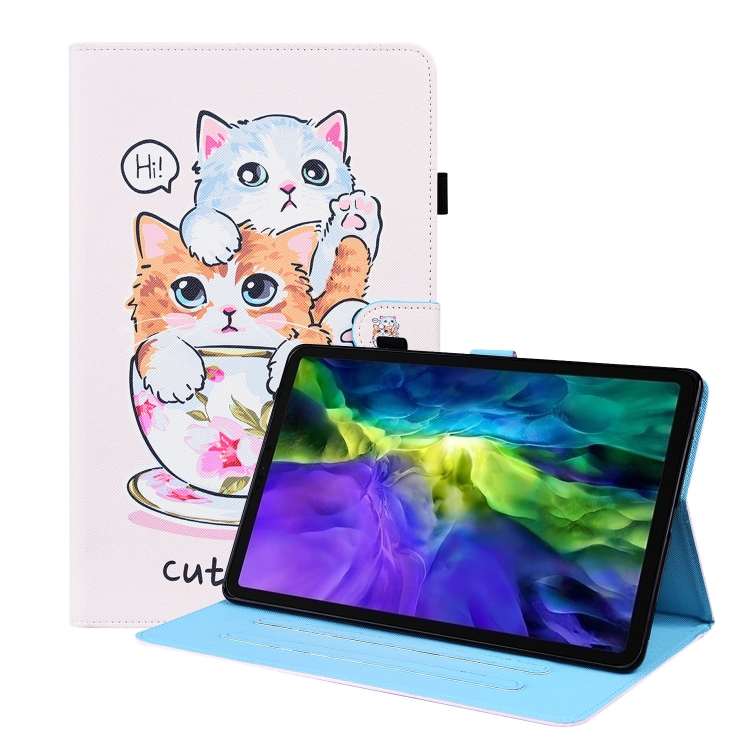 

Animal Pattern Horizontal Flip Leather Case with Holder & Card Slots & Photo Frame & Sleep / Wake-up Function For iPad Pro 11 inch 2021 / 2020 & Air 2020 10.9(Cat Brothers)