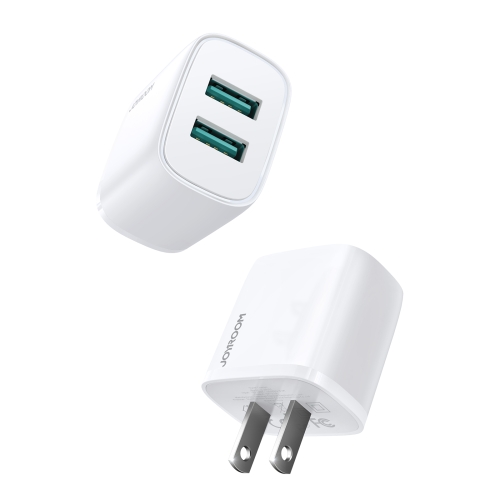 

JOYROOM L-2A101 2.1A 10.5W Dual Ports Mini Fast Charger, Plug Type:US Plug(White)