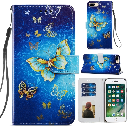 

Painted Pattern Horizontal Flip Leather Case with Holder & Card Slots & Photo Frame For iPhone 8 Plus & 7 Plus(Phnom Penh Butterfly)