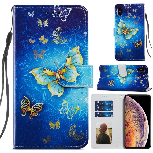 

Painted Pattern Horizontal Flip Leather Case with Holder & Card Slots & Photo Frame For iPhone XS Max(Phnom Penh Butterfly)