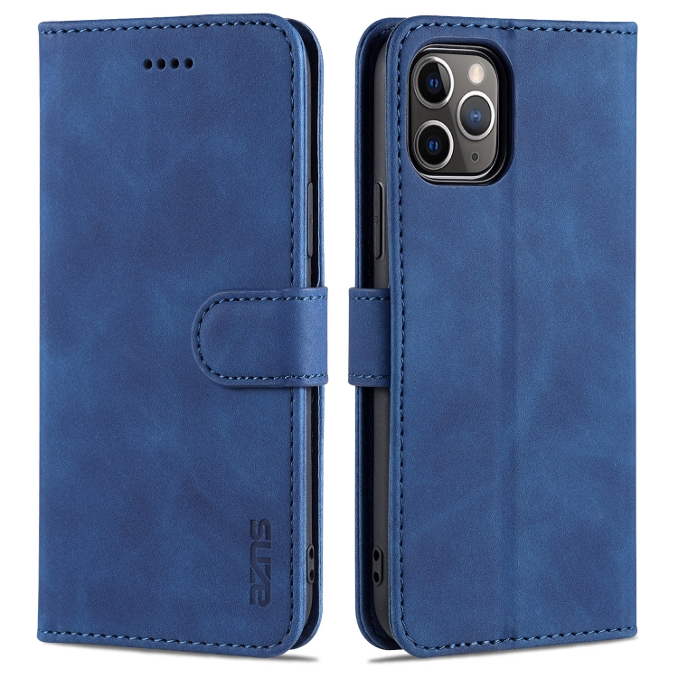 

AZNS Skin Feel Calf Texture Horizontal Flip Leather Case with Card Slots & Holder & Wallet For iPhone 11 Pro(Blue)