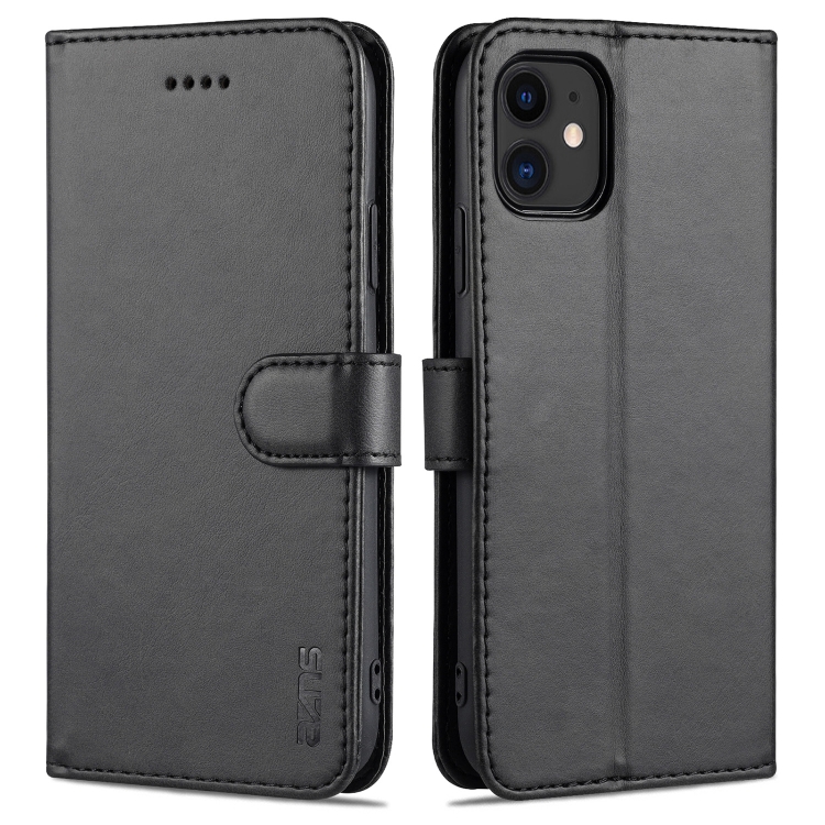 

AZNS Skin Feel Calf Texture Horizontal Flip Leather Case with Card Slots & Holder & Wallet For iPhone 11(Black)