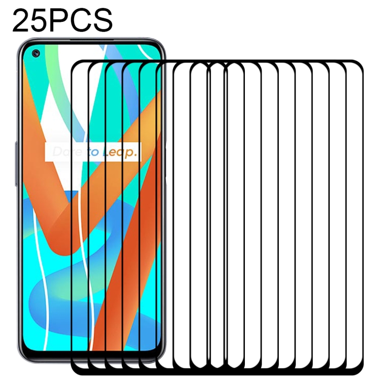 

For OPPO Realme V13 5G 25 PCS Full Glue Full Screen Tempered Glass Film