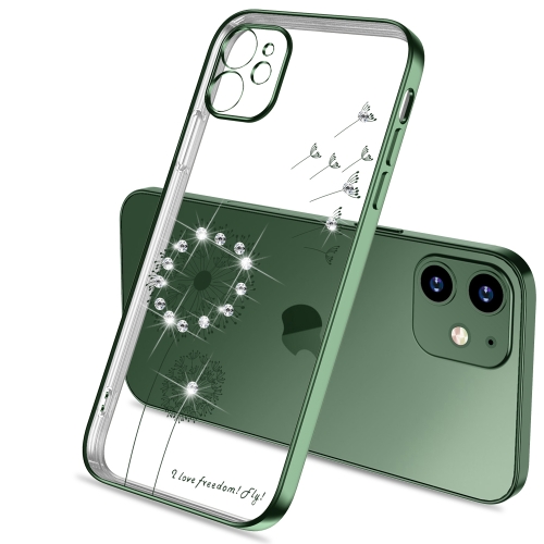 

Ultra-thin Electroplating Dandelion Pattern Protective Case For iPhone 11(Dark Green)