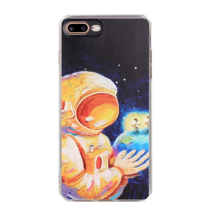 

Oil Painting Pattern TPU Shockproof Case For iPhone 8 Plus / 7 Plus(Astronaut)