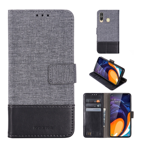 

For Galaxy A60 MUXMA MX102 Horizontal Flip Canvas Leather Case with Stand & Card Slot & Wallet Function(Black)