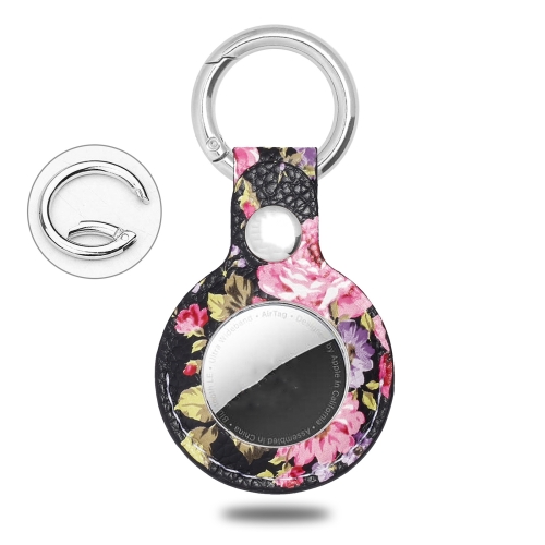 

Leather Material Protective Cover For AirTag, Style:Quick Install(Pink)