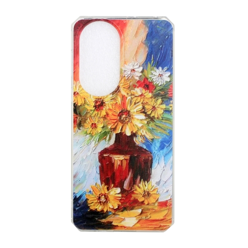 

For Huawei P50 Pro Oil Painting Pattern TPU Shockproof Case(Vase)
