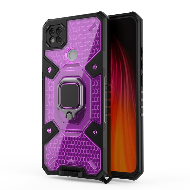 

For Xiaomi Redmi 9C Space PC+TPU Ring Holder Protective Case(Purple)