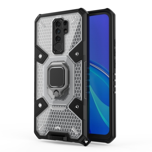 

For Xiaomi Redmi 9 Space PC+TPU Ring Holder Protective Case(White)