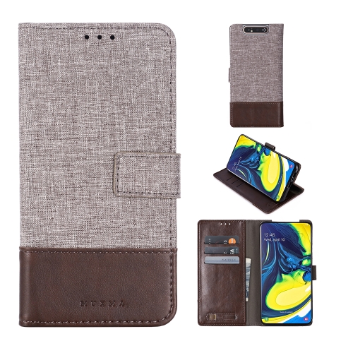 

For Galaxy A80 MUXMA MX102 Horizontal Flip Canvas Leather Case with Stand & Card Slot & Wallet Function(Brown)