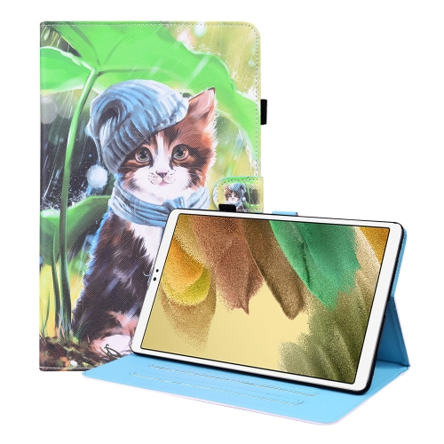 

For Samsung Galaxy Tab A7 Lite 8.7 SM-T220 / SM-T225 Animal Pattern Horizontal Flip Leather Case with Holder & Card Slots & Photo Frame(Bib Kitten)