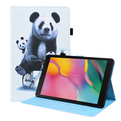 

For Samsung Galaxy Tab A 8.0 2019 SM-T290 / SM-T295 Animal Pattern Horizontal Flip Leather Case with Holder & Card Slots & Photo Frame(Cycling Panda)