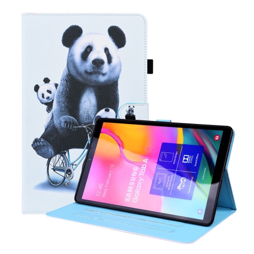 

For Samsung Galaxy Tab A 10.1 2019 SM-T515 / SM-T510 Animal Pattern Horizontal Flip Leather Case with Holder & Card Slots & Photo Frame(Cycling Panda)