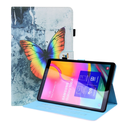 

For Samsung Galaxy Tab A 10.1 2019 SM-T515 / SM-T510 Animal Pattern Horizontal Flip Leather Case with Holder & Card Slots & Photo Frame(Color Butterfly)