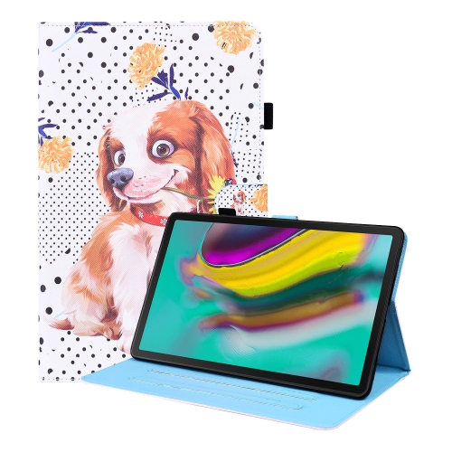 

For Samsung Galaxy Tab S5e 10.5 SM-T720 / SM-T725 Animal Pattern Horizontal Flip Leather Case with Holder & Card Slots & Photo Frame(Little Flower Dog)