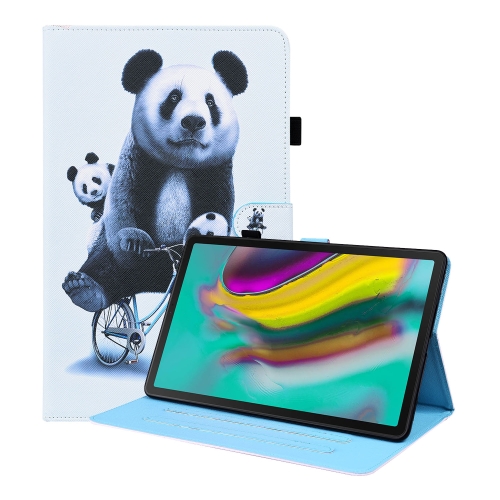 

For Samsung Galaxy Tab S5e 10.5 SM-T720 / SM-T725 Animal Pattern Horizontal Flip Leather Case with Holder & Card Slots & Photo Frame(Cycling Panda)