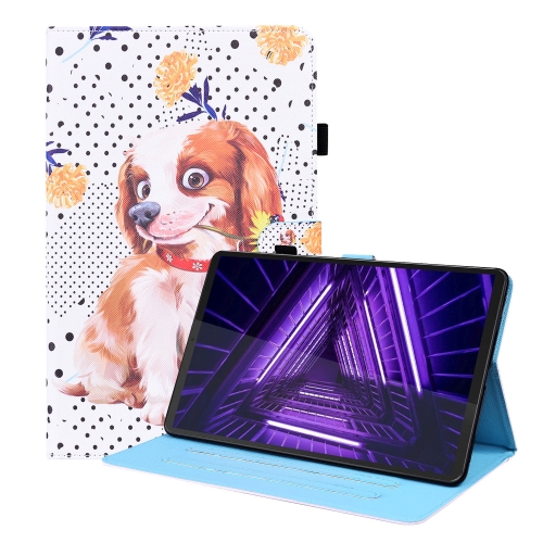 

For Lenovo Tab M10 HD Gen 2 TB-X306F Animal Pattern Horizontal Flip Leather Case with Holder & Card Slots & Photo Frame(Little Flower Dog)