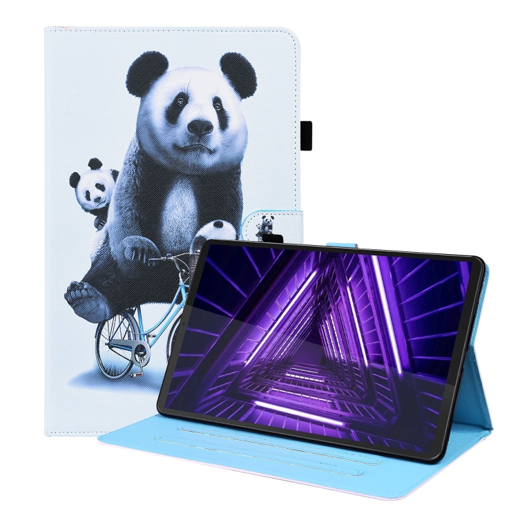 

For Lenovo Tab M10 HD Gen 2 TB-X306F Animal Pattern Horizontal Flip Leather Case with Holder & Card Slots & Photo Frame(Cycling Panda)