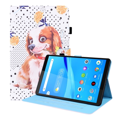 

For Lenovo Tab M8 FHD TB-8505F / TB-8705X 8.0 inch Animal Pattern Horizontal Flip Leather Case with Holder & Card Slots & Photo Frame(Little Flower Dog)