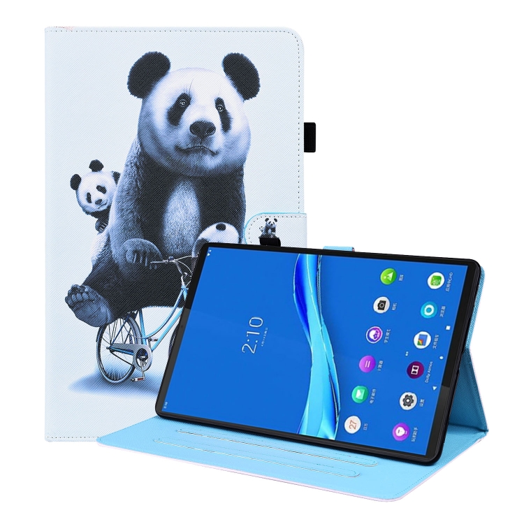 

For Lenovo M10 Plus TB-X606F Animal Pattern Horizontal Flip Leather Case with Holder & Card Slots & Photo Frame(Cycling Panda)